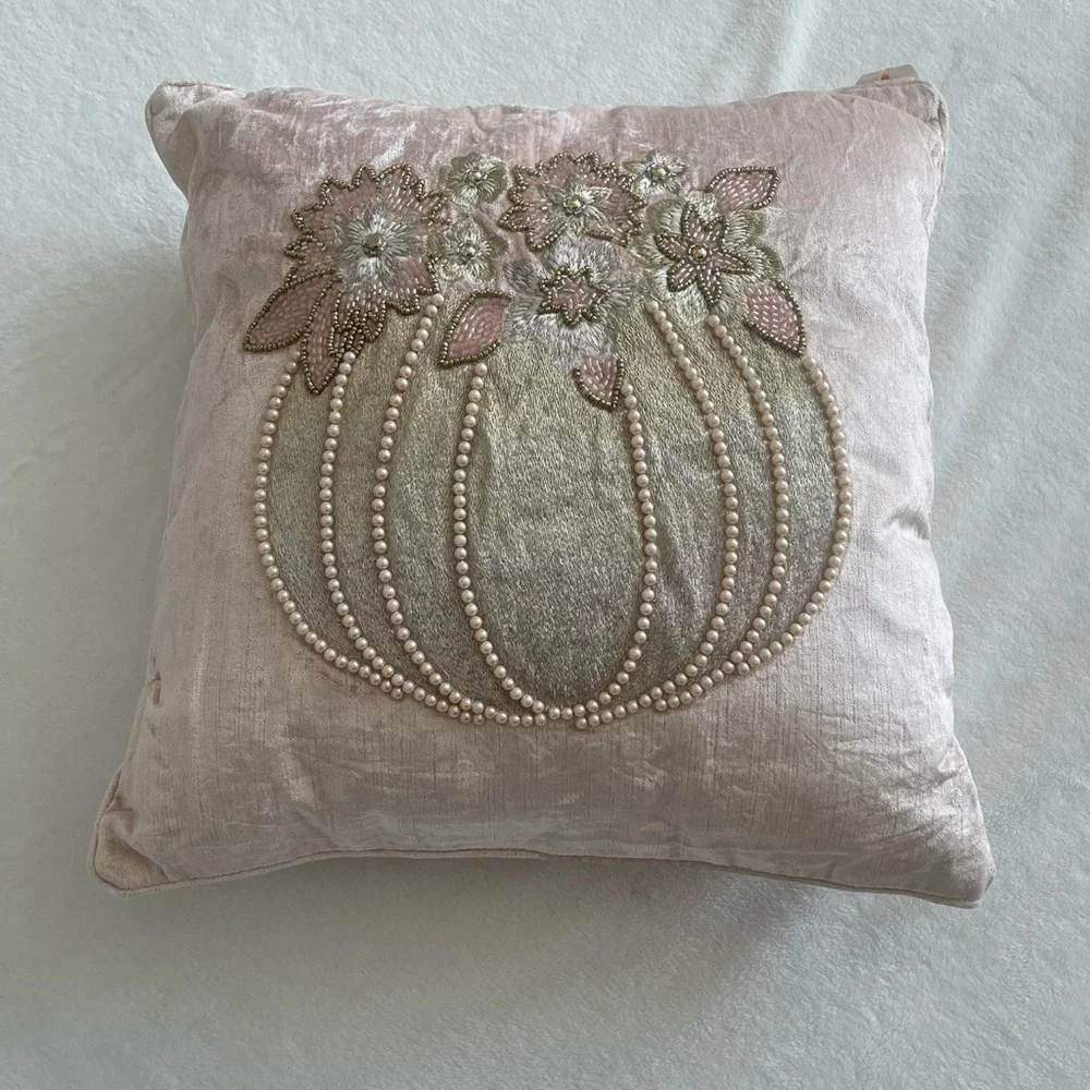 Pink Pumpkin Pillow / Autumn Pillow